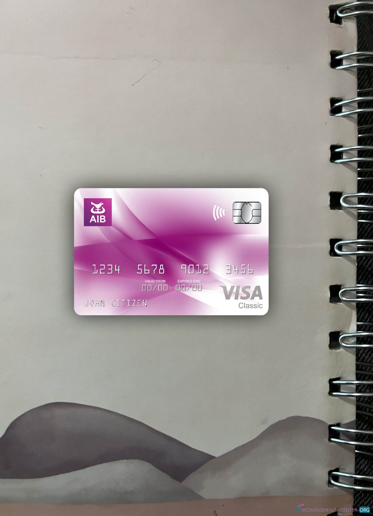 Download Ireland AIB bank visa classic card photolook front Photoshop template